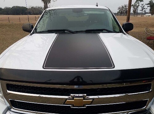Contour Motorkap Strip Vinyl Decal Voor Chevrolet Silverado 2007-2013
