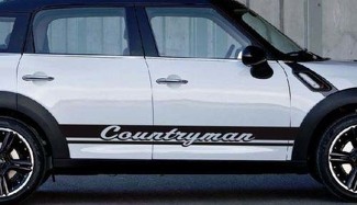 Mini Cooper S Countryman Script Sport strepen vlag strepen vinyl sticker