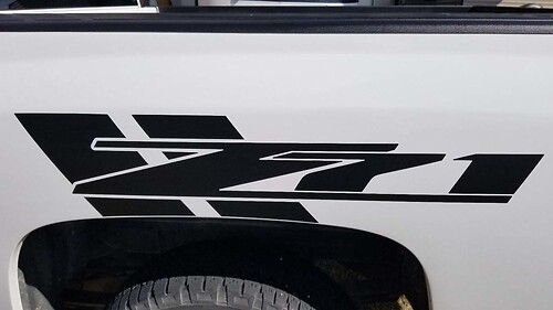 Silverado Chevrolet bed Hash Marks streep 2007-2013 sticker sticker vinyl
