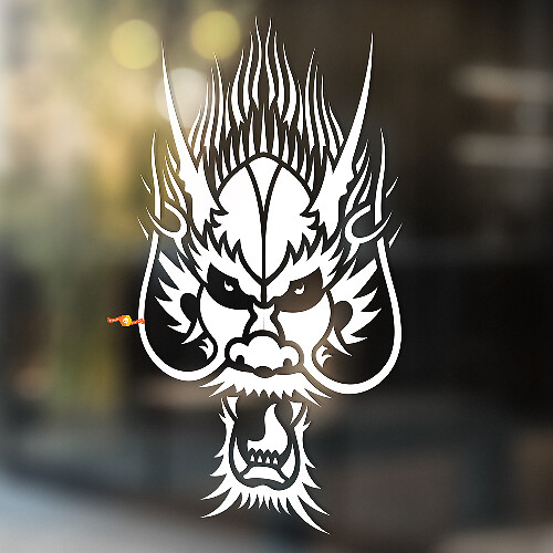Dragon Head Aziatische Stijl Universele Vinyl Decal Sticker Universele Vinyl Decal Sticker