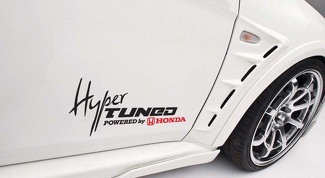 Hyper Tuned aangedreven door Honda Car Decal Vinyl Sticker Civic Si Accord S2000 JDM