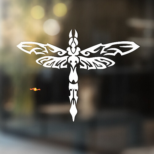Dragonfly Tribal Style Universele Vinyl Decal Sticker_1