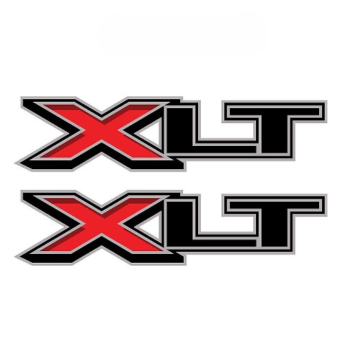 Set van 2: 2018 Ford F-150, F-250 XLT vinyl sticker pick-up truck nachtkastje