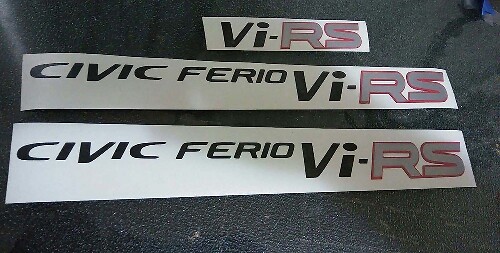 Honda Civic Ferio Vi-RS Zij- en Achter Vinyl Decal Kit