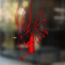 Dragon Head Outline Kunst Universele Vinyl Sticker Decal_2