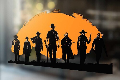 Paar Red Dead Redemption bed zijruit stickers stickers 2 kleuren