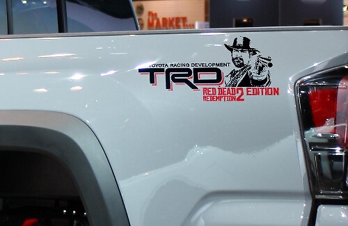 TRD Red Dead Redemption Edition Bedside Vinyl Decal Sticker voor Toyota Tacoma