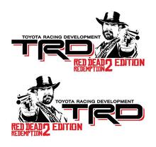 Paar TRD Red Dead Redemption Edition stickers aan de zijkant van het bed stickers 2 kleuren Toyota Tacoma Tundra FJ 2