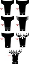 Vintage Hood Decal Kit Decals Stickers voor 2008 - 2014 Dodge Challenger uit één stuk
 2