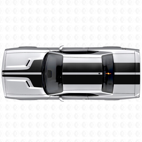 BlackTop Rally Style Volledig Kit Vinyl Decal Sticker voor Dodge Challenger 2008-2014