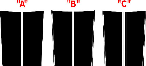 16-delige Style Rally Stripe Sticker Decal Kit voor Dodge Challenger 2008 - 2014