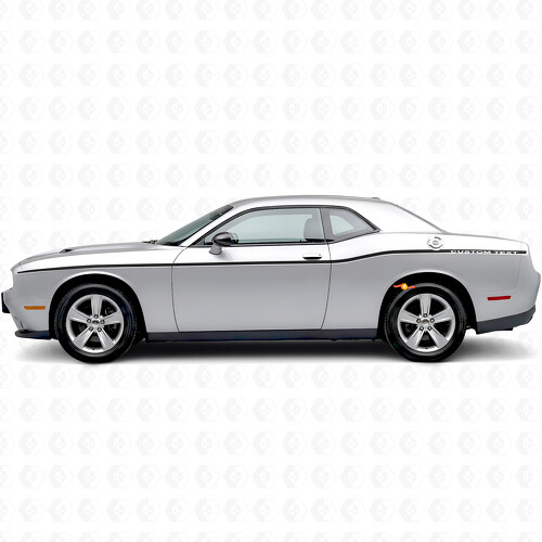 Dunne Custom Strepen Zij Vinyl Decal Sticker voor Dodge Challenger