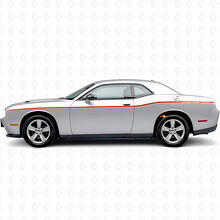 Dunne Custom Strepen Zij Vinyl Decal Sticker voor Dodge Challenger_4