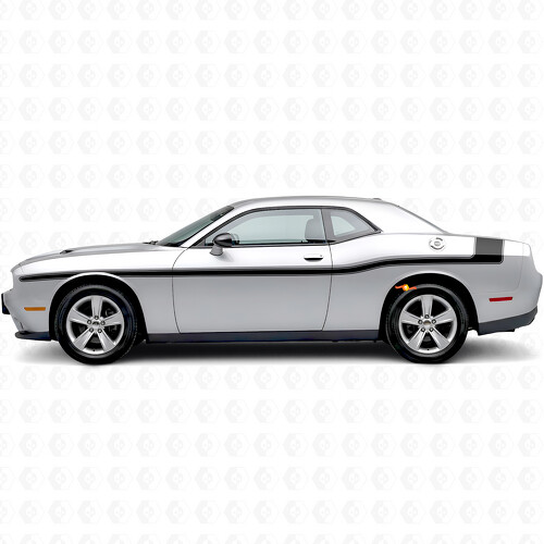 Outline Strepen Zij Vinyl Decal Sticker voor Dodge Challenger