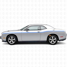 Vinylsticker met dubbele strepen van variabele breedte voor Dodge Challenger_2
