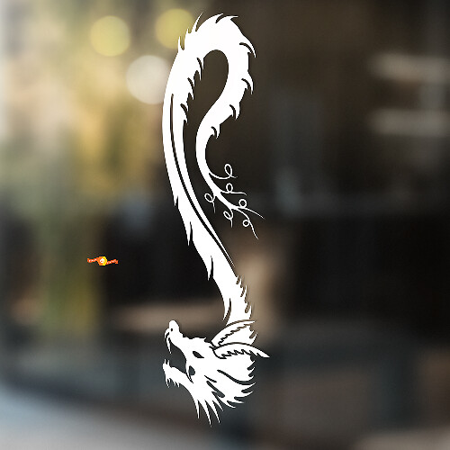Wriemende Chinese Draak Universele Vinyl Decal Sticker