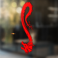 Wriemende Chinese Draak Universele Vinyl Decal Sticker_2