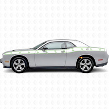 Outline Strobe Stijl Strepen Zij Vinyl Decal Sticker voor Dodge Challenger_3