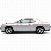 Outline Strobe Stijl Strepen Zij Vinyl Decal Sticker voor Dodge Challenger_4