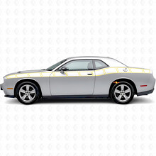 Outline Strobe Stijl Strepen Zij Vinyl Decal Sticker voor Dodge Challenger_5
