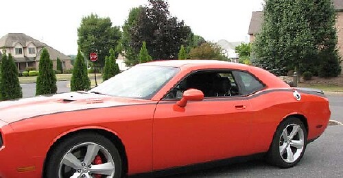 2008 en later Dodge Challenger Krijtstreep Bodyline Zijstreep Kit