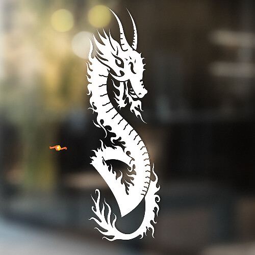 Slang Chinese Fire Dragon Universele Vinyl Decal Sticker