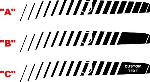 2008 en recenter Dodge Challenger Stroboscoop Accent Side Stripe Kit