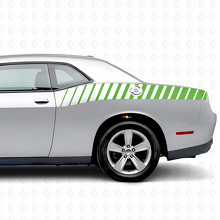 Stroboscoopstijl Strepen Bedside Vinyl Decal Sticker voor Dodge Challenger_3