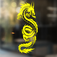 Kronkelende Vuurdraken Universele Vinyl Decal Sticker_4