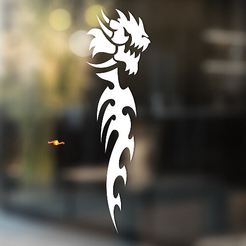 Tribal Dragon Minimalistische Kunst Universele Vinyl Decal Sticker