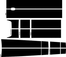 16-delig Style Rally Stripe Sticker Decal Kit voor Dodge Challenger 2015 & later 4