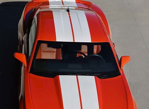 Chevrolet Camaro Pace Car-stijl rallystreepset uit 2010 en later
