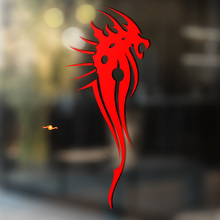Universele vinylsticker met drakenmotief in tribalstijl met spikes_3