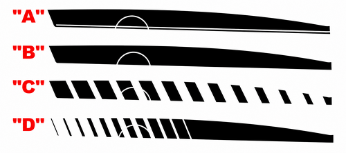 Upper Bodyline Accent Stripe Pair Zijkant Vinylsticker voor Chevrolet Camaro 2010-2015