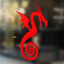 Draak met Spiraalgewikkelde Staart Universele Vinyl Decal Sticker_2