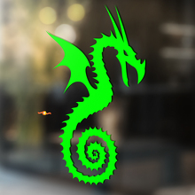 Draak met Spiraalgewikkelde Staart Universele Vinyl Decal Sticker_3