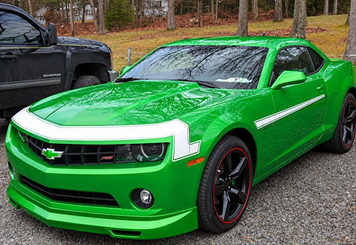 1968 Style Nose Fascia Accent Stripe Kit Voorspatbord Vinylsticker voor Chevrolet Camaro 2010-2013