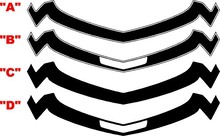 2010 - 2013 Chevrolet Camaro 68' stijl neus/fascia accentstreep
 2