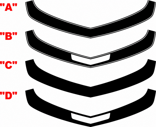 Upper Fascia Contour Accent Stripe Kit Voorspatbord Vinylsticker voor Chevrolet Camaro 2010-2015