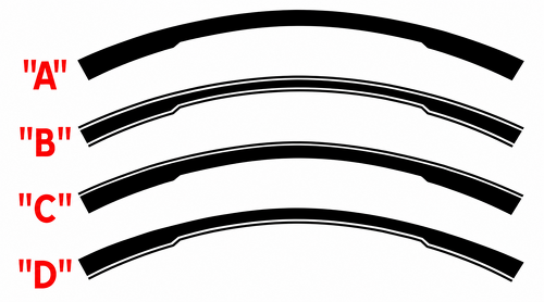Upper Spoiler Accent Kit Achterspatbord Vinylsticker voor Chevrolet Camaro 2010-2015