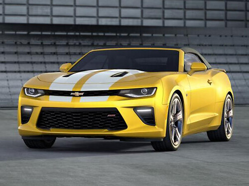 Chevrolet Camaro SS Convertible fabrieksstijl Twin Rally motorkap-, kofferbak- en spoilerstrepen vanaf 2016
