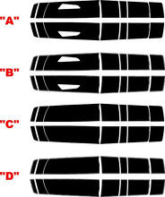 Chevrolet Camaro SS Convertible fabrieksstijl Twin Rally motorkap-, kofferbak- en spoilerstrepen vanaf 2016
 2