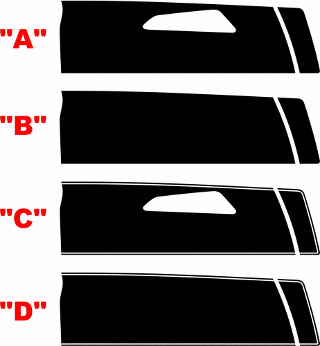 Twin Rally Vent Cutout Stripe Kit Volledige set Vinylsticker voor Chevrolet Camaro 2016-2024