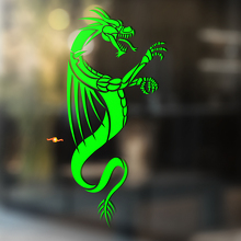 Draak met scherpe vleugels universele vinyl sticker_3