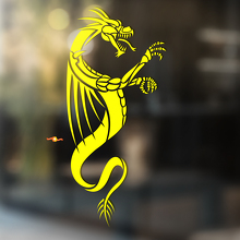 Draak met scherpe vleugels universele vinyl sticker_4