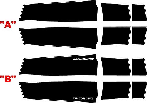 2010 - 2015 Chevrolet Camaro Convertible Concept Style Rallystrepenset met verlengde lengte

