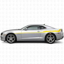 Aangepast gebogen omtrek zijstrepen vinyl decal kit voor Chevrolet Camaro 2010-15_5