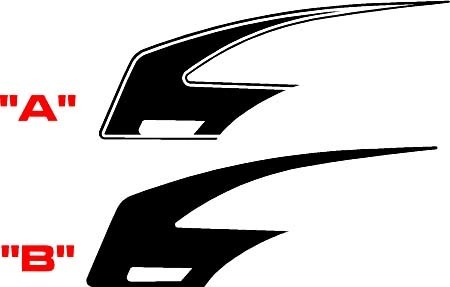 2010 - 2015 Chevrolet Camaro Dagger Style Mid Body Hockey Stripe Kit
