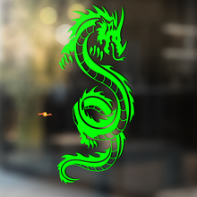 Gevormde Aziatische Draak Universele Vinyl Decal Sticker_2