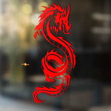 Gevormde Aziatische Draak Universele Vinyl Decal Sticker_3